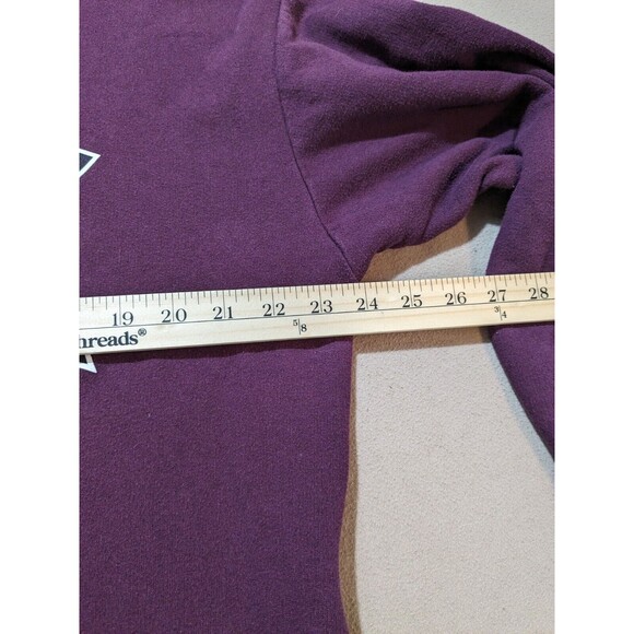 Pink by Victoria's Secret Long Sleeves Mock Neck Logo Sweatshirt Purple Size L - Picture 8 of 9